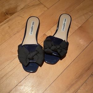 Karl Lagerfield black flats with bow